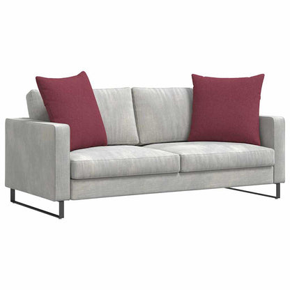 Cuscini da Divano 2 pcs Rosso Vino 80 x 80 cm Tessuto