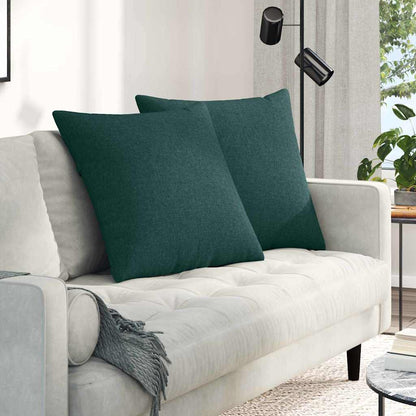 Cuscini da Divano 2 pcs Verde Scuro 80 x 80 cm Tessuto | homemem39