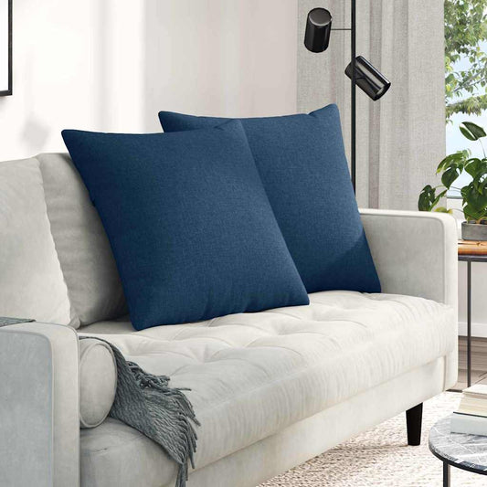 Cuscini da Divano 2 pcs Blu 80 x 80 cm Tessuto | homemem39