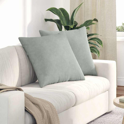 Cuscini da Divano 2 pcs Grigio chiaro 80 x 80 cm | homemem39