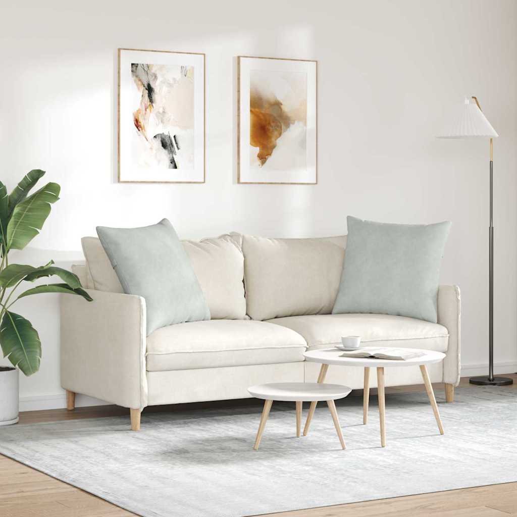 Cuscini da Divano 2 pcs Grigio chiaro 80 x 80 cm | homemem39
