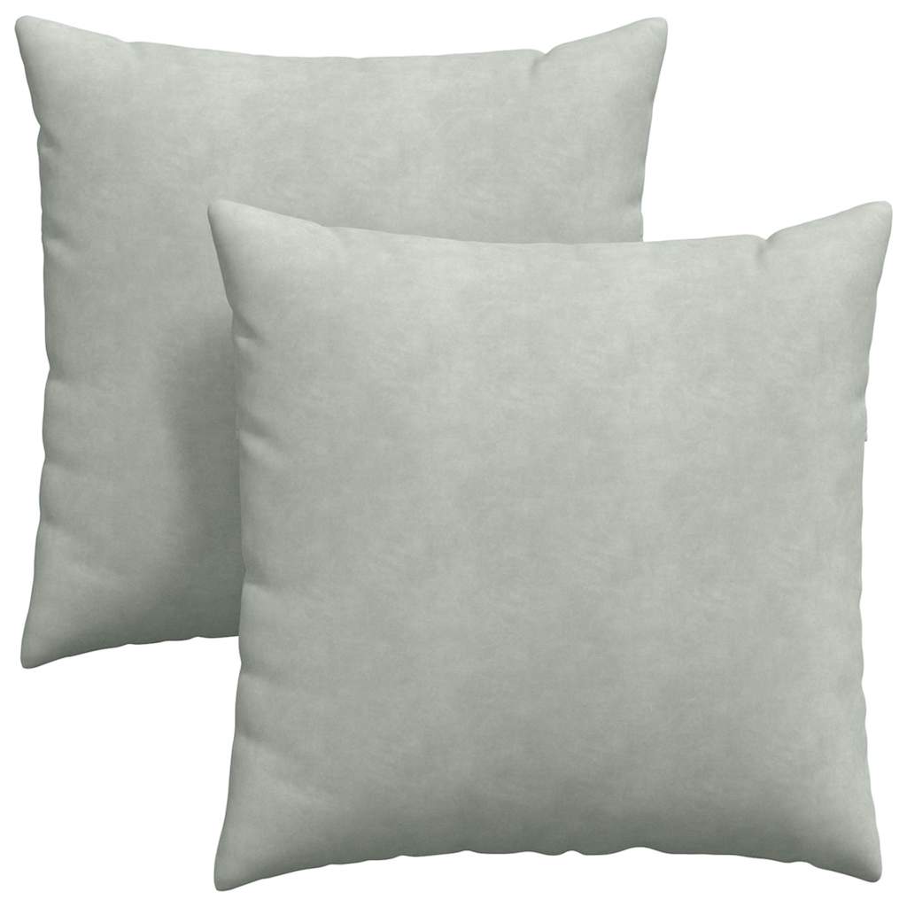 Cuscini da Divano 2 pcs Grigio chiaro 80 x 80 cm | homemem39
