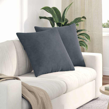 Cuscini da Divano 2 pcs Grigio scuro 80 x 80 cm