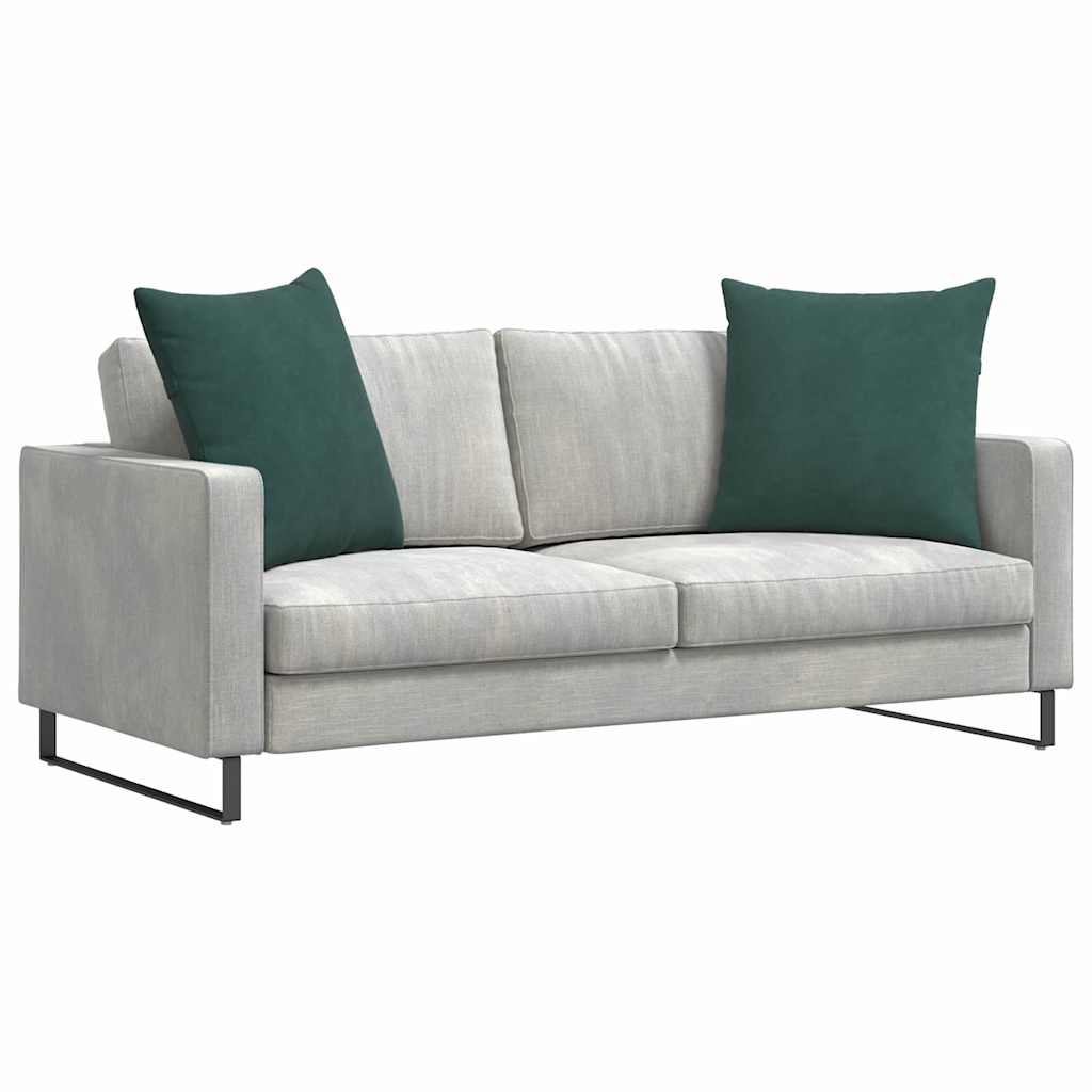 Cuscini da Divano 2 pcs Verde Scuro 80 x 80 cm Tessuto in Cords | homemem39