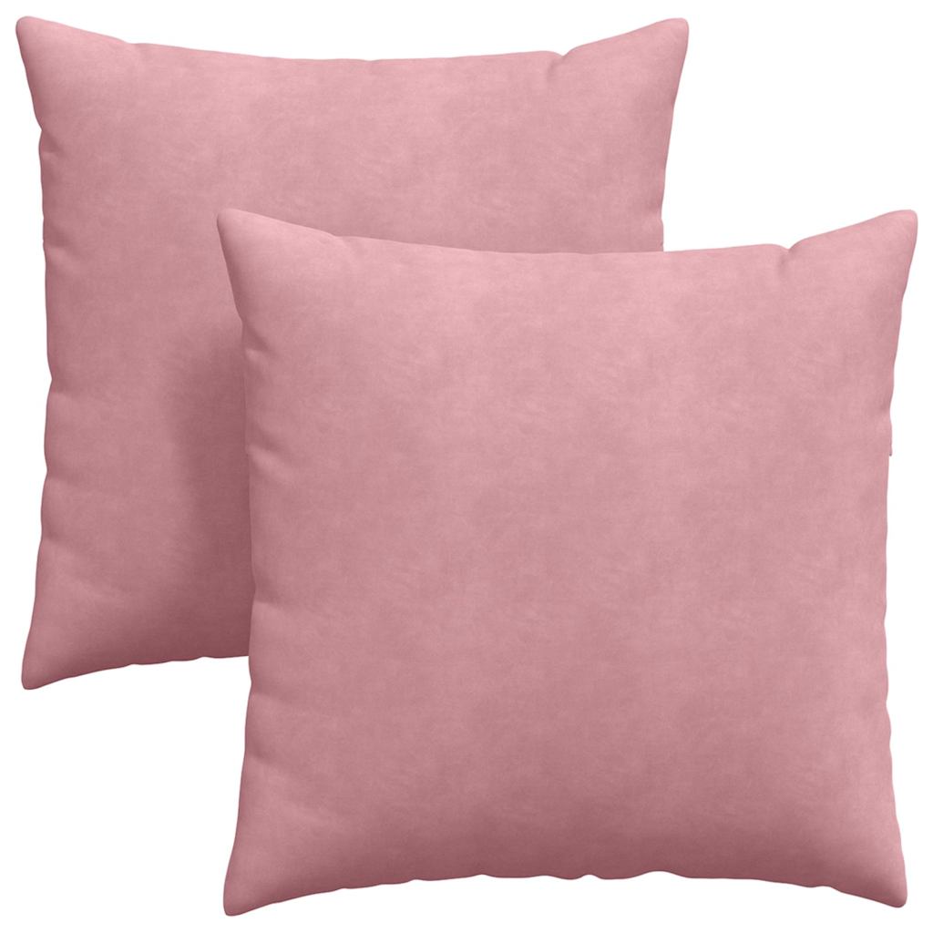 Cuscini da Divano 2 pcs Rosa 80 x 80 cm Tessuto in Cords | homemem39