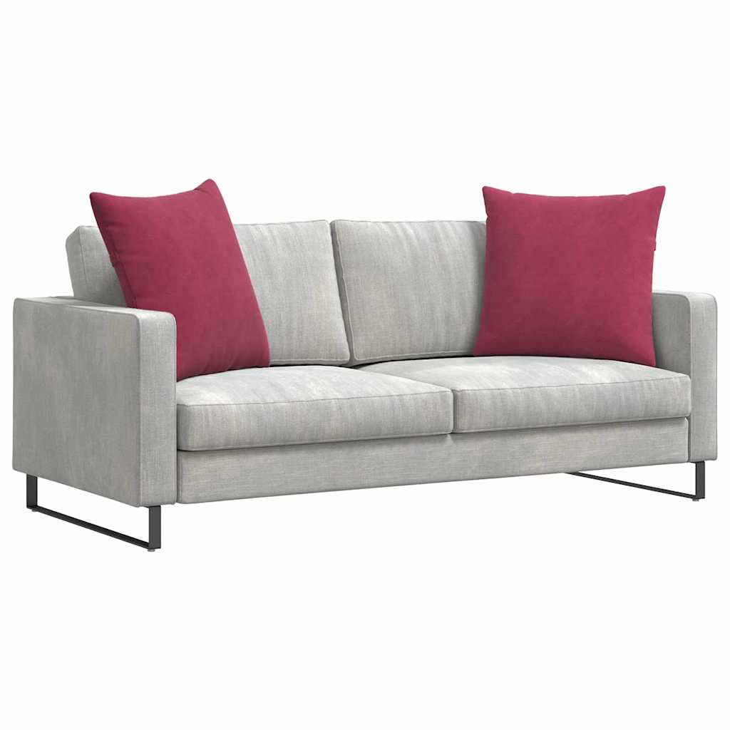 Cuscini da Divano 2 pcs Rosso Vino 80 x 80 cm Tessuto in Cords | homemem39