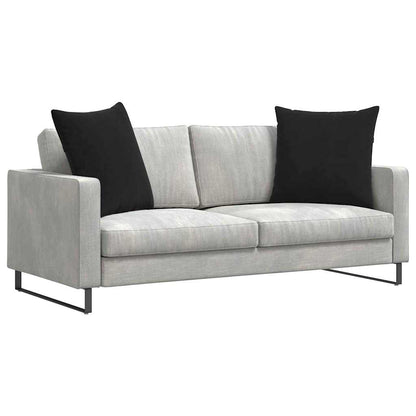 Cuscini da Divano 2 pcs Nero 80 x 80 cm Tessuto in Cords | homemem39