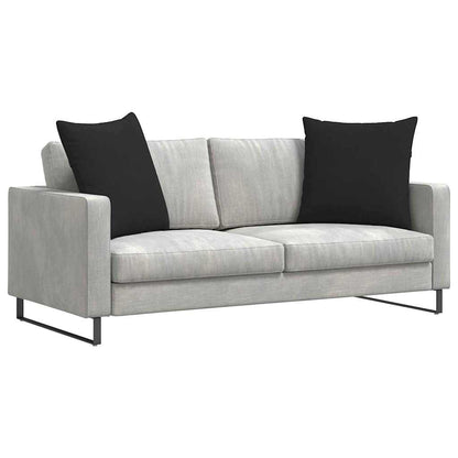 Cuscini da Divano 2 pcs Nero 80 x 80 cm Tessuto | homemem39