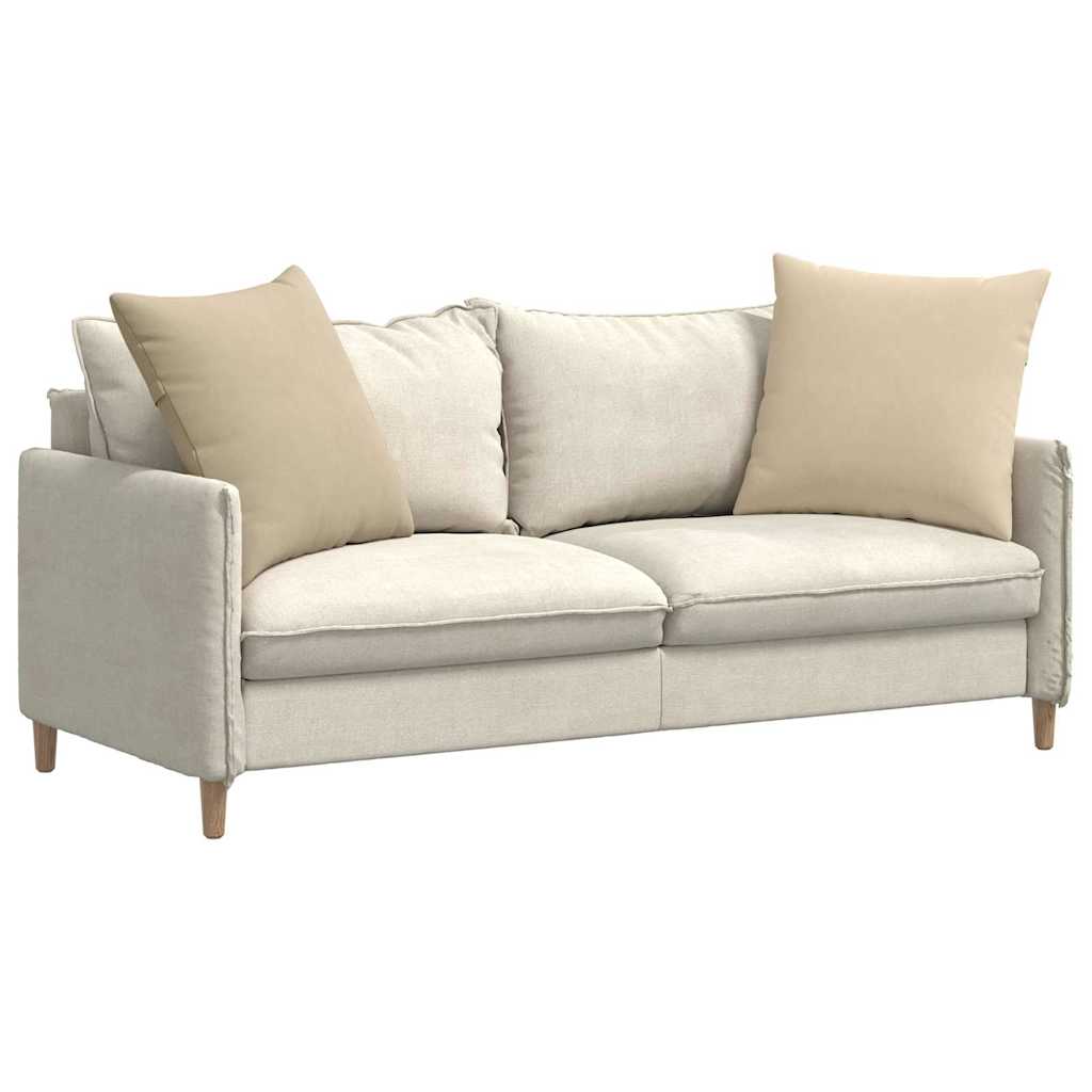 Cuscini da Divano 2 pcs Crema 80 x 80 cm Tessuto | homemem39