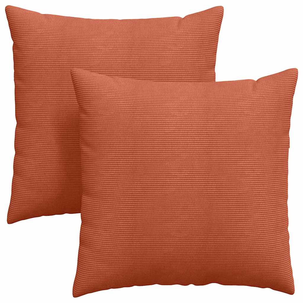 Cuscini da Divano 2 pcs Rosso Arancio 80 x 80 cm | homemem39