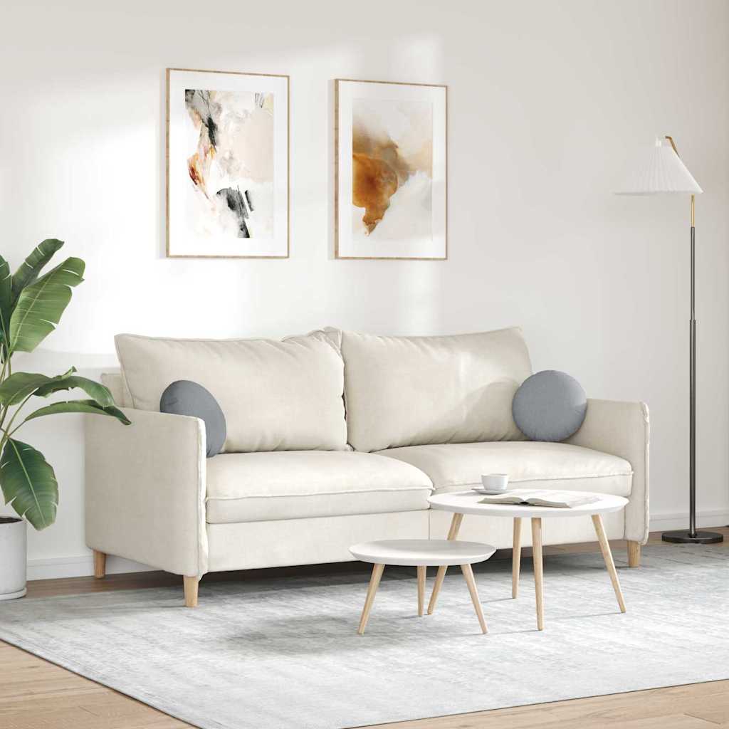 Cuscini per Seduta 2 pcs Grigio chiaro Ø30 x 13 cm Tessuto | homemem39