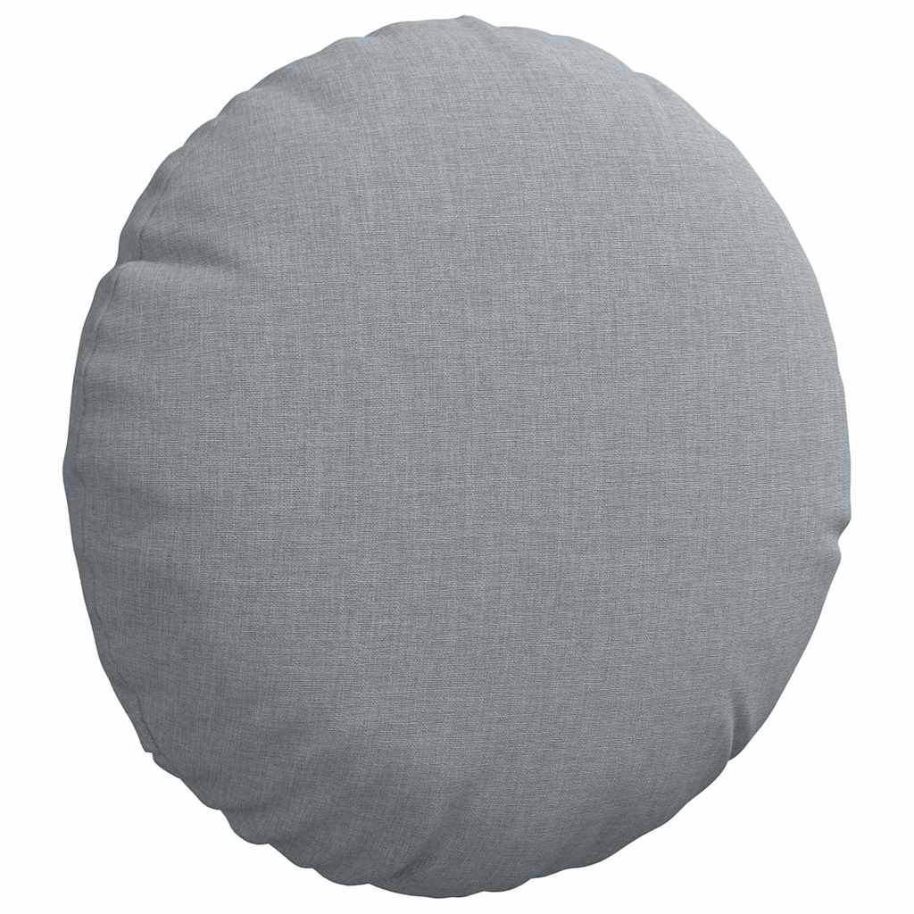 Cuscini per Seduta 2 pcs Grigio chiaro Ø30 x 13 cm Tessuto | homemem39