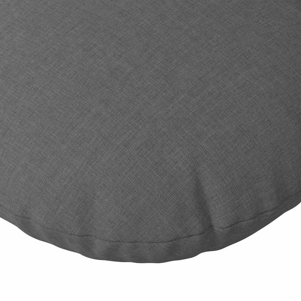 Cuscini per Seduta 2 pcs Grigio scuro Ø30 x 13 cm Tessuto | homemem39
