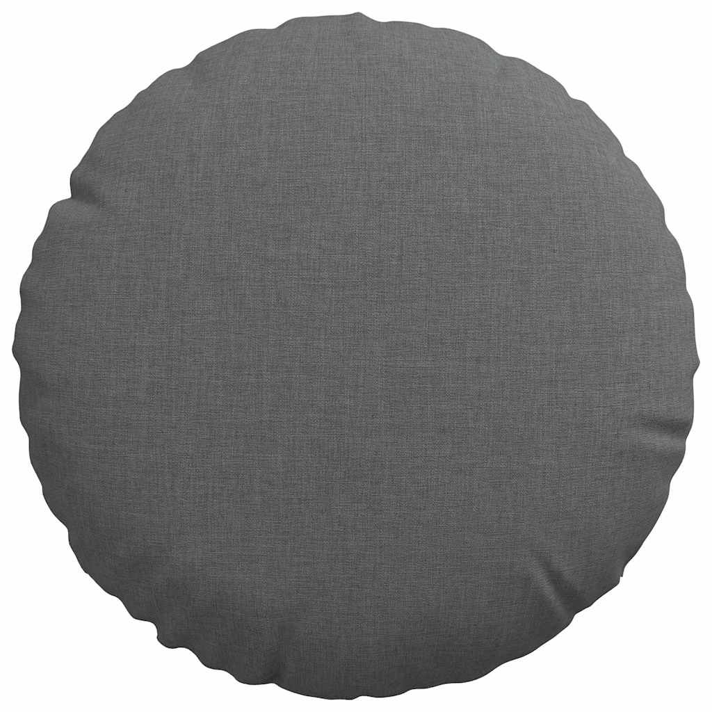 Cuscini per Seduta 2 pcs Grigio scuro Ø30 x 13 cm Tessuto | homemem39