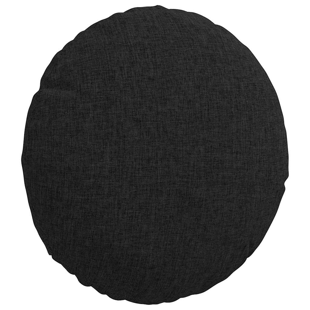 Cuscini per Seduta 2 pcs Nero Ø30 x 13 cm Tessuto | homemem39