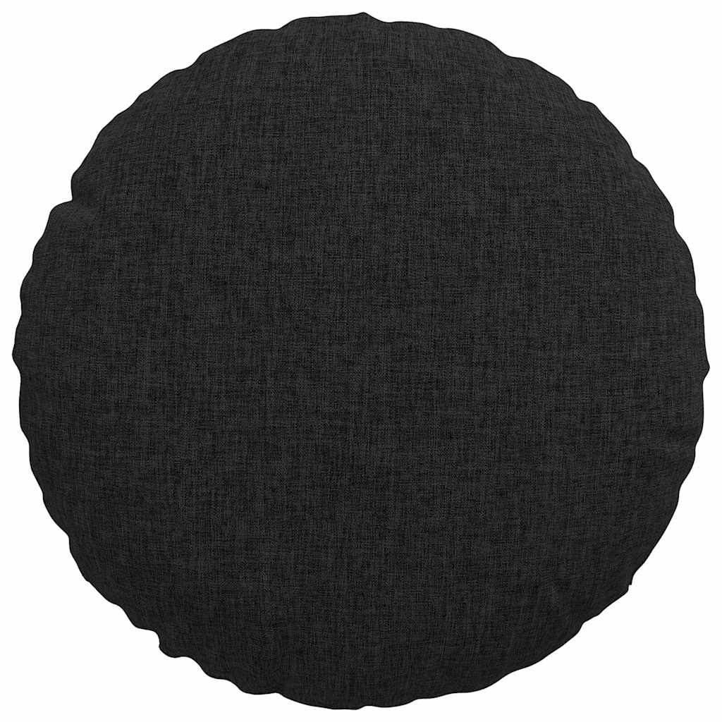 Cuscini per Seduta 2 pcs Nero Ø30 x 13 cm Tessuto | homemem39