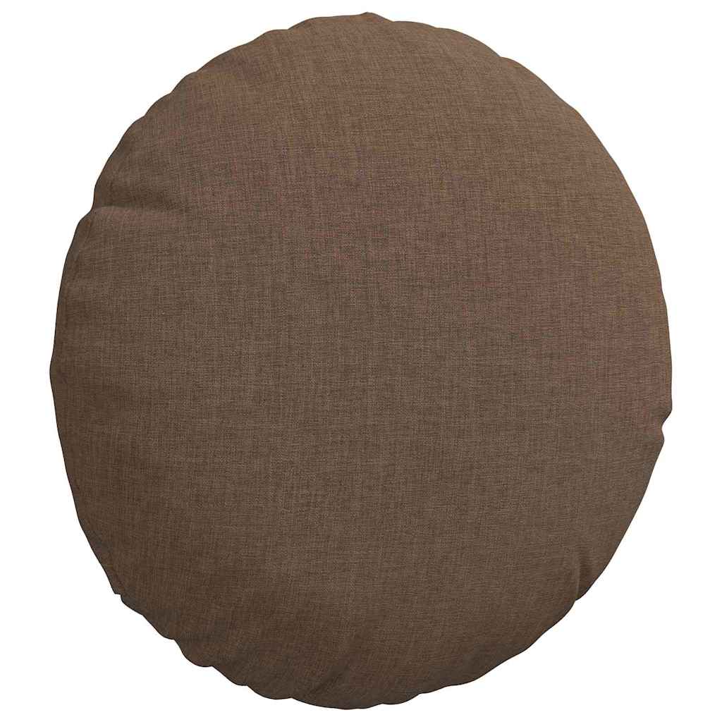 Cuscini per Seduta 2 pcs Marrone Ø30 x 13 cm Tessuto
