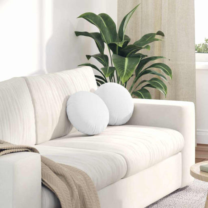 Cuscini per Seduta 2 pcs Bianco Ø30 x 13 cm Tessuto | homemem39