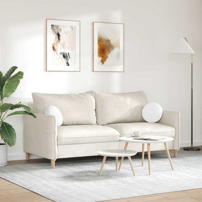 Cuscini per Seduta 2 pcs Bianco Ø30 x 13 cm Tessuto | homemem39