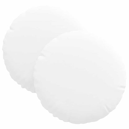Cuscini per Seduta 2 pcs Bianco Ø30 x 13 cm Tessuto | homemem39