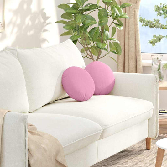 Cuscini per Seduta 2 pcs Rosa Ø30 x 13 cm Tessuto | homemem39