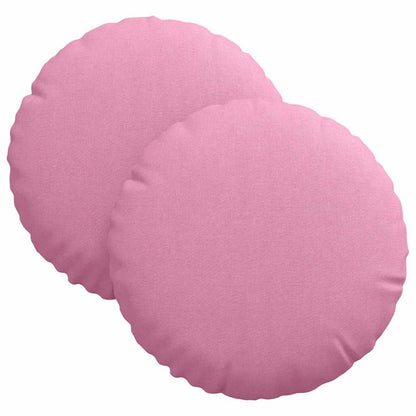 Cuscini per Seduta 2 pcs Rosa Ø30 x 13 cm Tessuto | homemem39