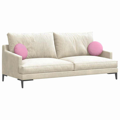 Cuscini per Seduta 2 pcs Rosa Ø30 x 13 cm Tessuto