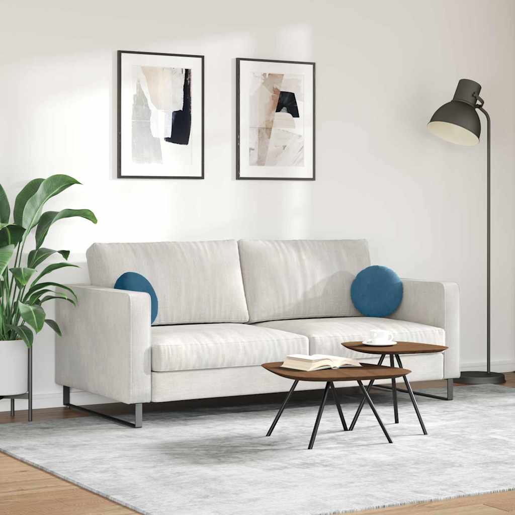 Cuscini per Seduta 2 pcs Blu Ø30 x 13 cm Velluto | homemem39