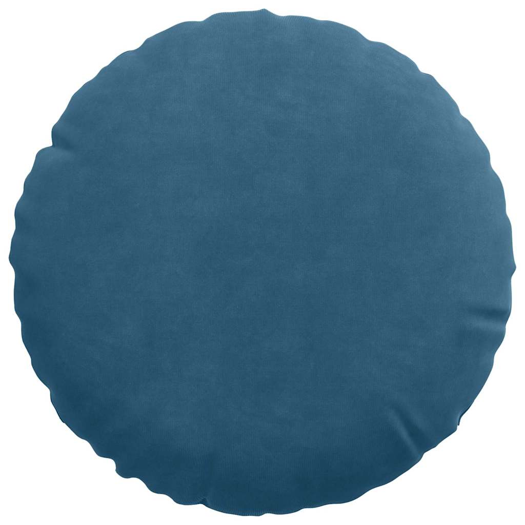 Cuscini per Seduta 2 pcs Blu Ø30 x 13 cm Velluto | homemem39