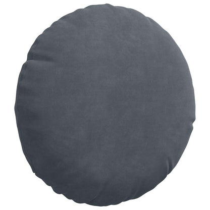 Cuscini per Seduta 2 pcs Grigio scuro Ø30 x 13 cm Velluto