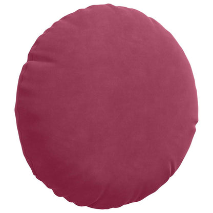 Cuscini per Seduta 2 pcs Rosso Vino Ø30 x 13 cm Velluto | homemem39