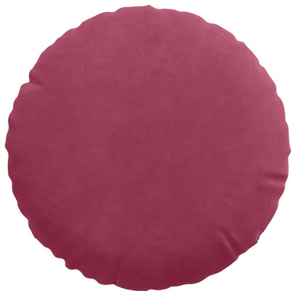 Cuscini per Seduta 2 pcs Rosso Vino Ø30 x 13 cm Velluto