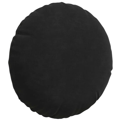 Cuscini per Seduta 2 pcs Nero Ø30 x 13 cm Velluto