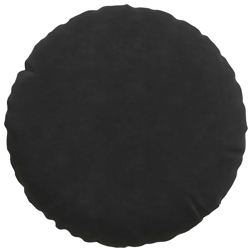 Cuscini per Seduta 2 pcs Nero Ø30 x 13 cm Velluto | homemem39