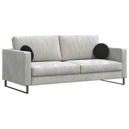 Cuscini per Seduta 2 pcs Nero Ø30 x 13 cm Velluto | homemem39