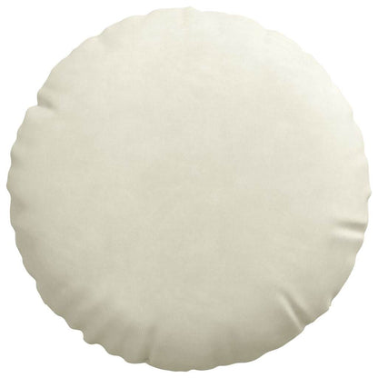 Cuscini per Seduta 2 pcs Crema Ø30 x 13 cm Velluto | homemem39