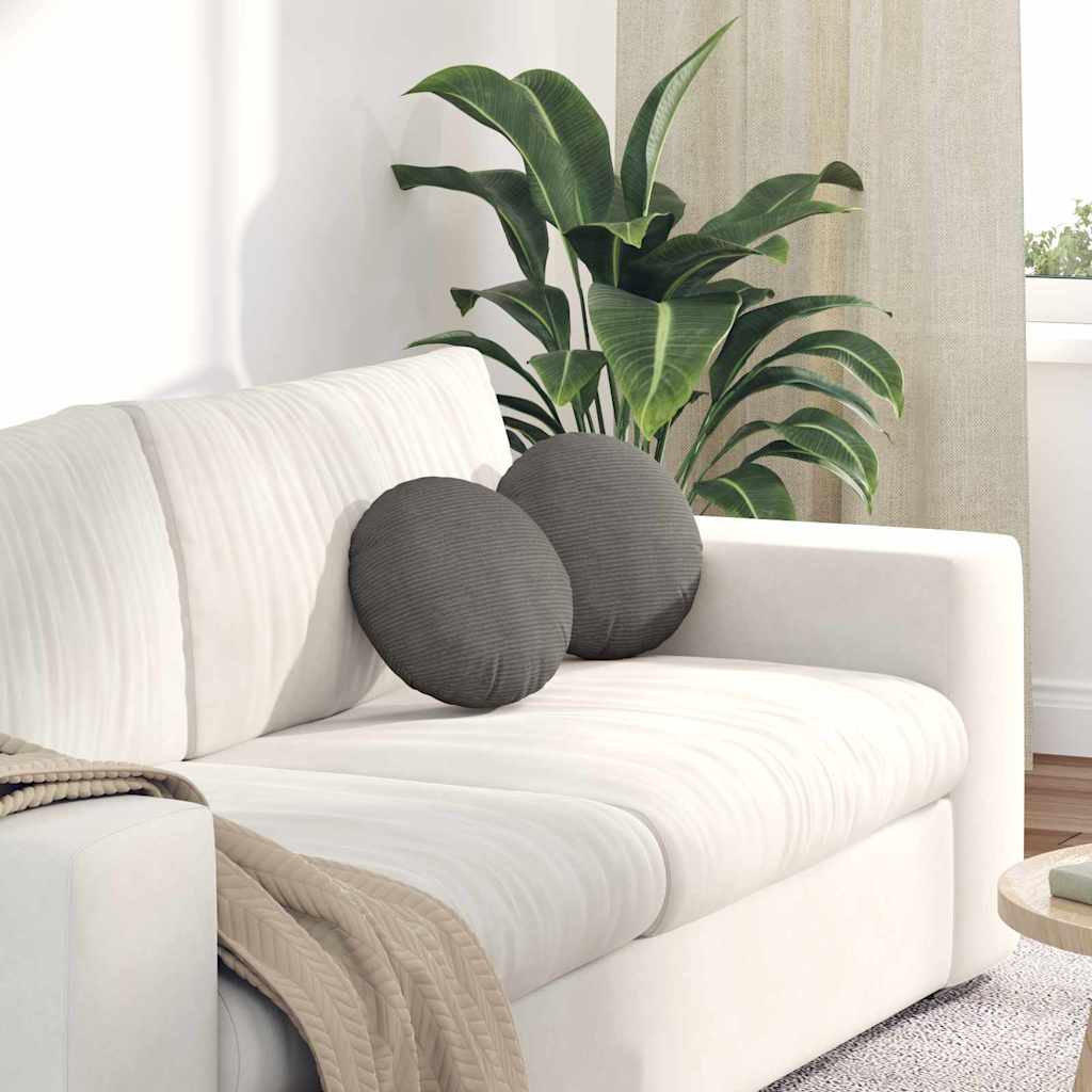 Cuscini per Seduta 2 pcs Grigio chiaro Ø30 x 13 cm | homemem39