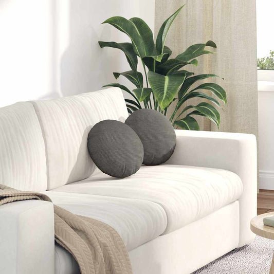Cuscini per Seduta 2 pcs Grigio chiaro Ø30 x 13 cm | homemem39
