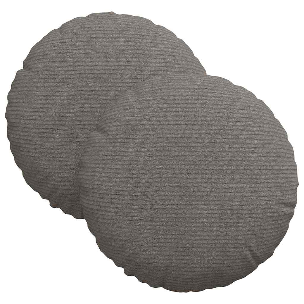 Cuscini per Seduta 2 pcs Grigio chiaro Ø30 x 13 cm | homemem39