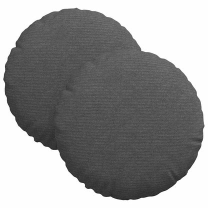 Cuscini per Seduta 2 pcs Grigio scuro Ø30 x 13 cm | homemem39