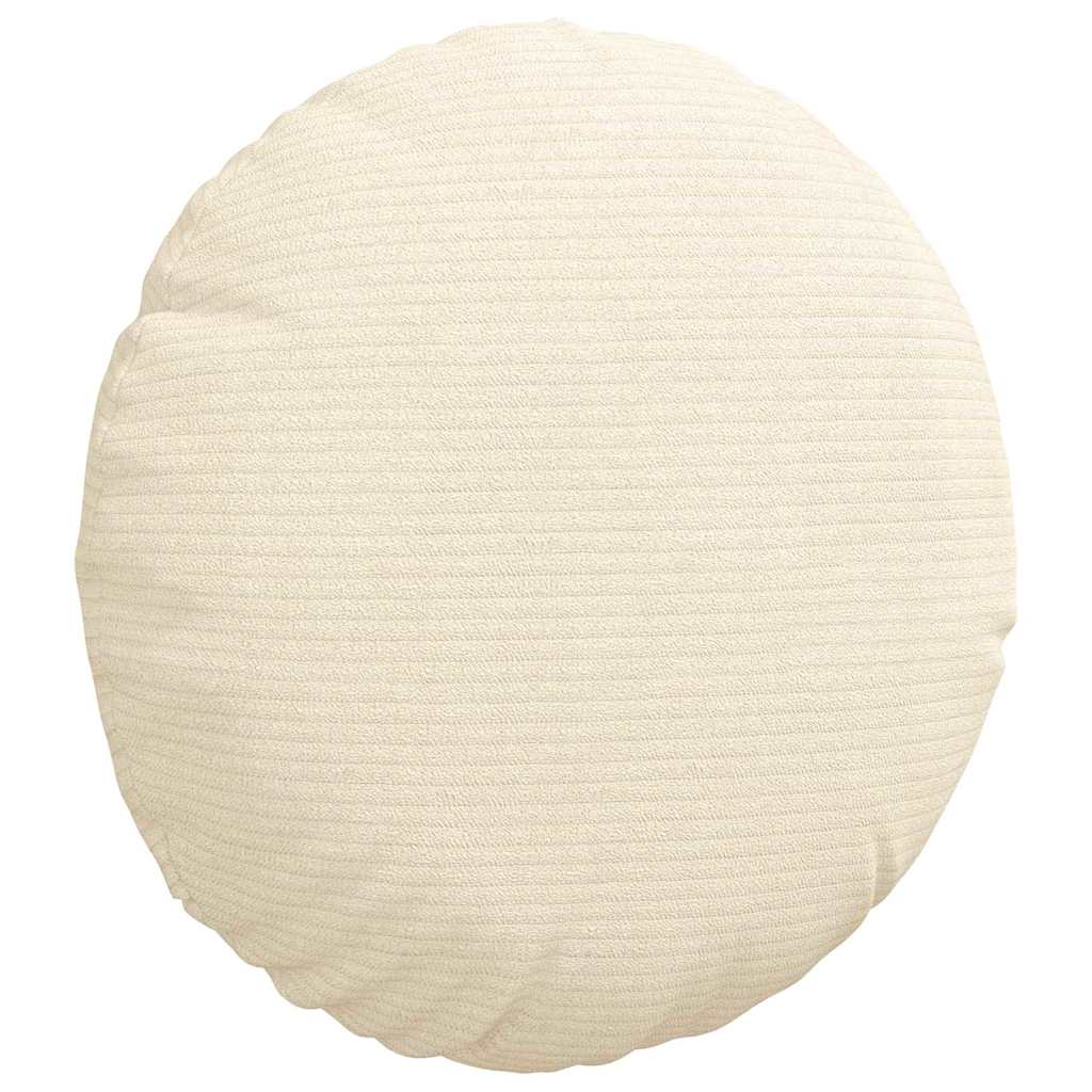 Cuscini per Seduta 2 pcs Crema Ø30 x 13 cm Tessuto in Cords | homemem39