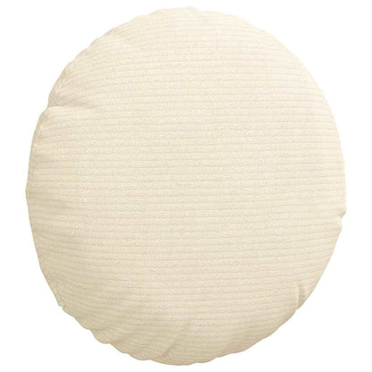 Cuscini per Seduta 2 pcs Crema Ø30 x 13 cm Tessuto in Cords