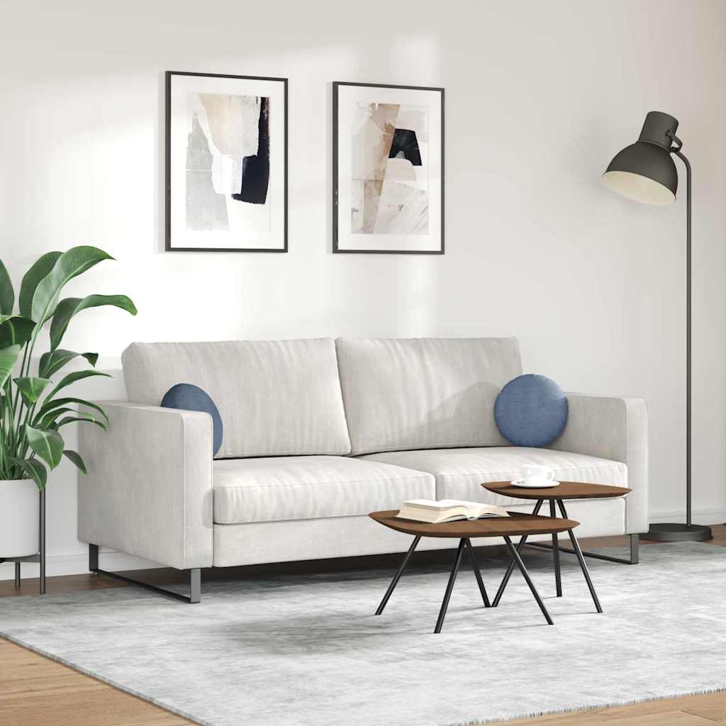 Cuscini per Seduta 2 pcs Blu Ø30 x 13 cm Tessuto in Cords | homemem39