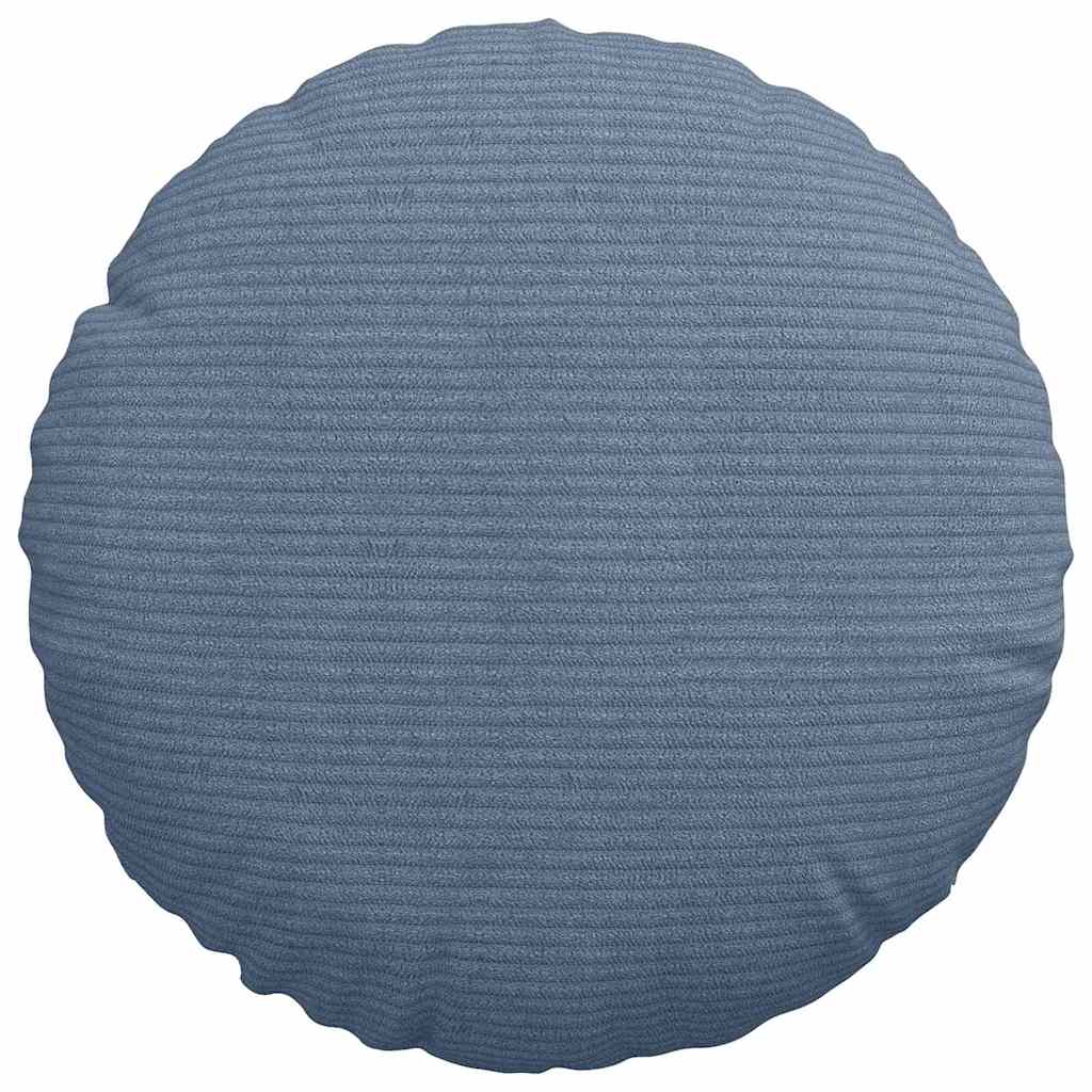 Cuscini per Seduta 2 pcs Blu Ø30 x 13 cm Tessuto in Cords | homemem39