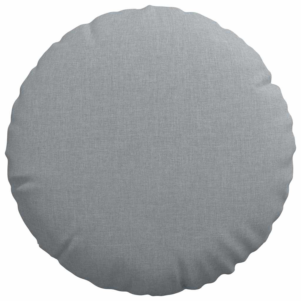 Cuscini per Seduta 2 pcs Grigio chiaro Ø40 x 13 cm Tessuto | homemem39