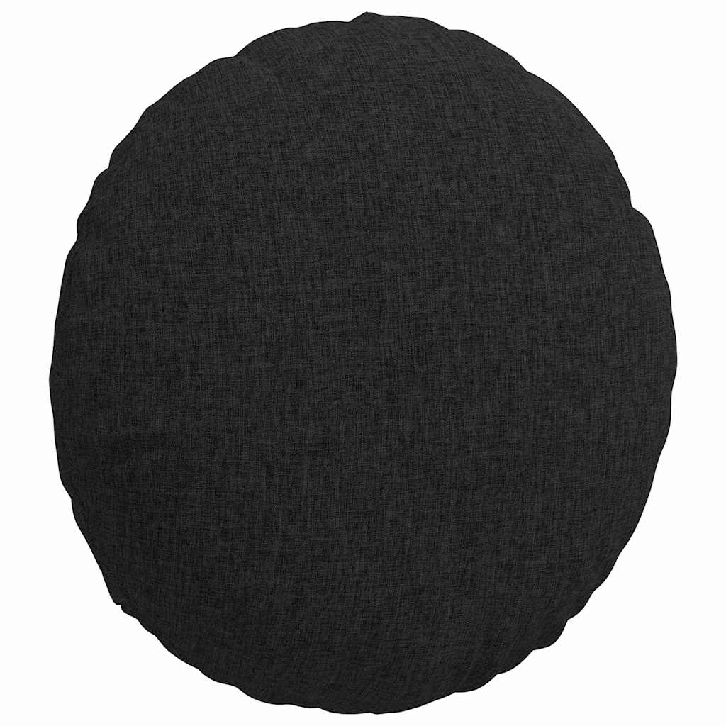 Cuscini per Seduta 2 pcs Nero Ø40 x 13 cm Tessuto | homemem39