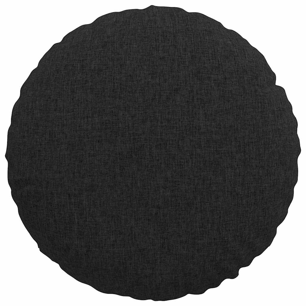 Cuscini per Seduta 2 pcs Nero Ø40 x 13 cm Tessuto | homemem39