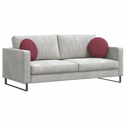 Cuscini per Seduta 2 pcs Rosso Vino Ø40 x 13 cm Tessuto | homemem39