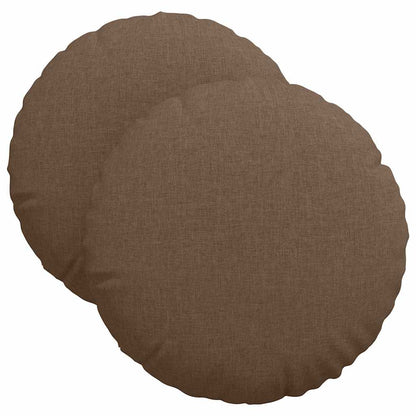 Cuscini per Seduta 2 pcs Marrone Ø40 x 13 cm Tessuto