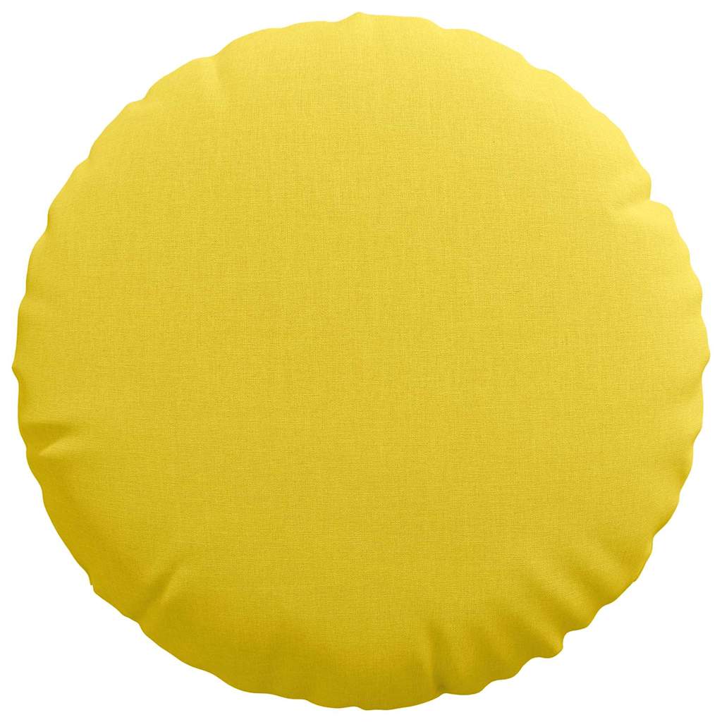 Cuscini per Seduta 2 pcs Giallo Chiaro Ø40 x 13 cm Tessuto | homemem39